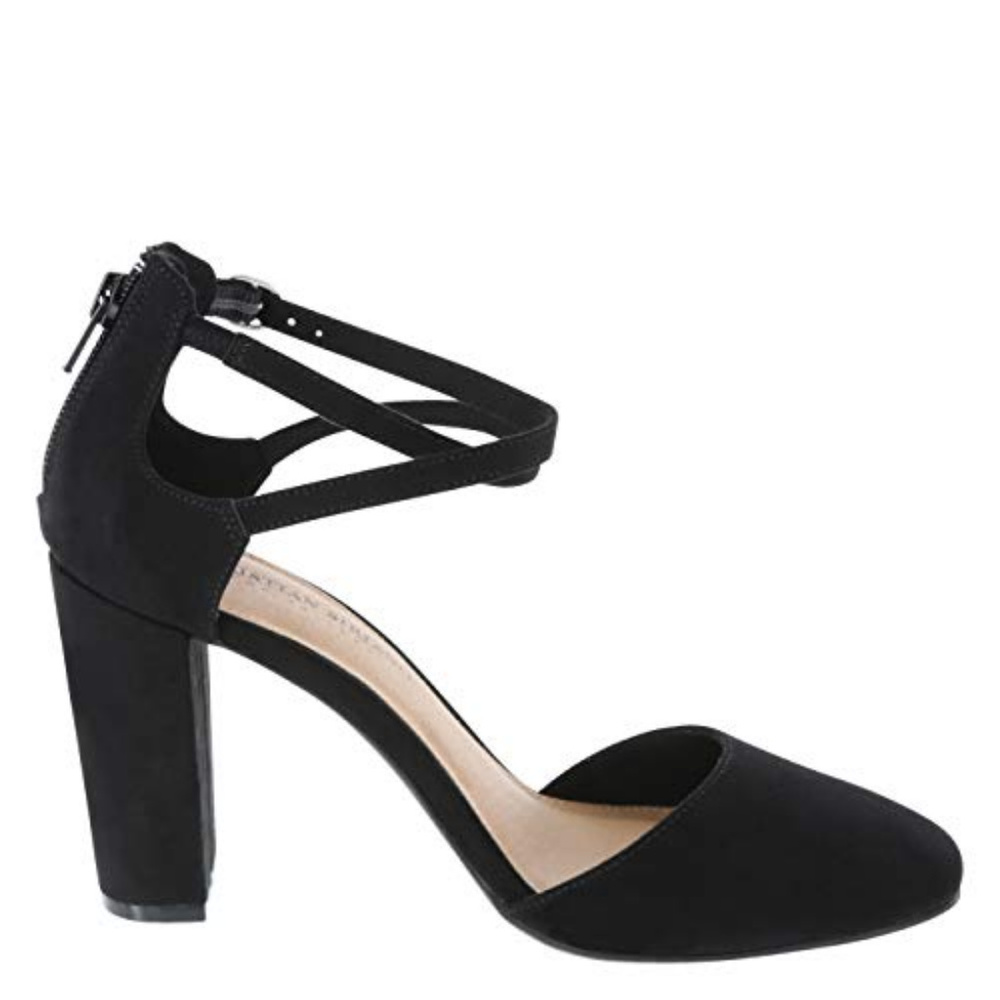 Christian Siriano Women's Criss Cross Block Heel
